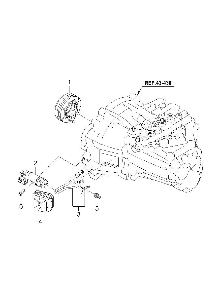 Kia Hyundai 4171023000 CYLINDER ASSY-CLUTCH RELE