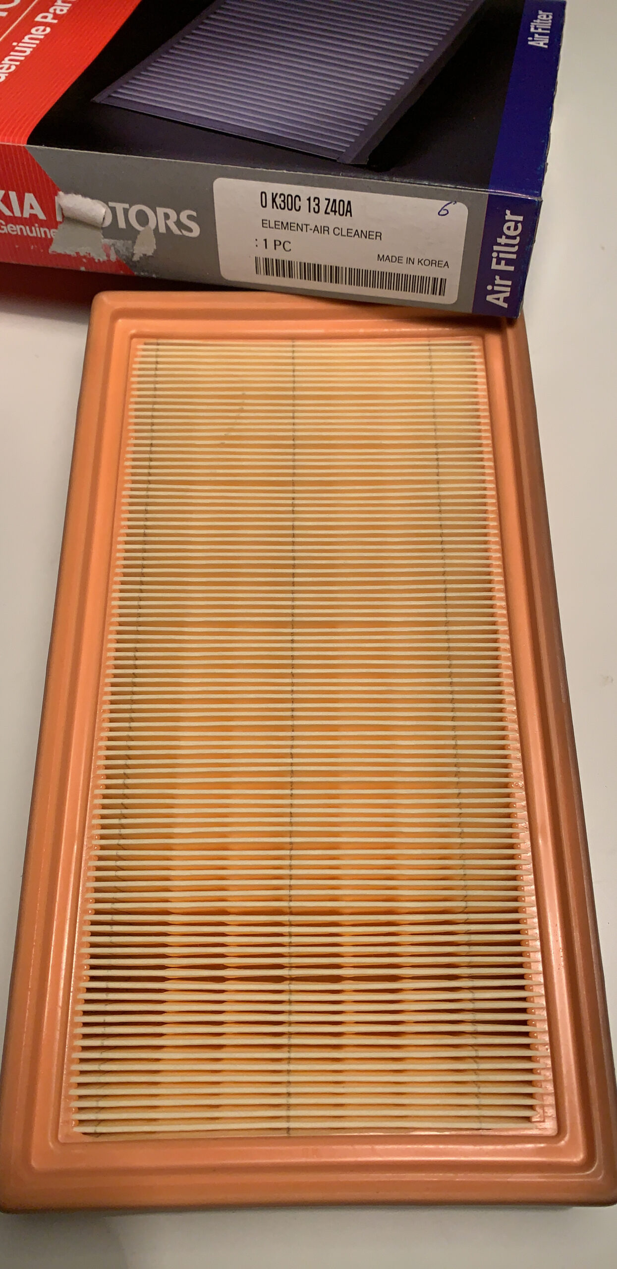 0K30C13Z40A - ELEMENT-AIR CLEANER (b6)